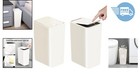 Stylish Slim White Trash Bin 2-pack With Effortless Pop-up Lid - Compact Design