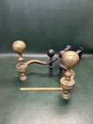 Pr  Of  Antique 19th Century Boston Brass    Iron Andirons   Hunneman Style