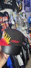 Vtg Dale Earnhardt Black Red Flames Fire Nascar Racing  3 Hat Cap Snapback Usa