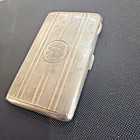 1934 Birmingham England Sterling Silver Cigarette Case Gold Gilt Interior