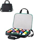 Pool Ball Case  Padded Billiard Carrying Bag Travel Storage Box With 17-balls