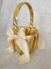 Flower Girl Basket And Ring Bearer Pillow With Satin Ribbon Bow Decor Wedding   
