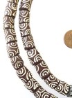 Brown Multi Zen Handmade Ghana Krobo Recycled Glass African Trade Beads-ghana