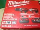 Milwaukee 2691-22 M18 18v Cordless Li-ion Drill Driver   Impact Driver Combo Kit