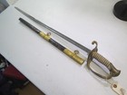 Us Wwi Navy Officers Sword   Scabbard Etched Blade Philadelphia Presentation T17