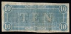 1864  10 Confederate States Of America Antique Very Fine  Condition Note 