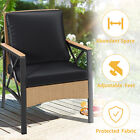 4-piece Patio Furniture Wicker Outdoor Bistro Set Conversation Furniture Sets