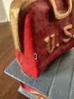 Vintage Uncle Sam Cast Iron Mechanical Coin Bank  the Book Of Knowledge  - Works