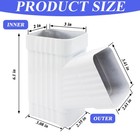 Niuohoy Gutter Y Downspout Connector  Y 2x3inch  White