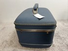 Vtg American Tourister Tiara Train Case Blue Makeup Carry On Luggage Excellent