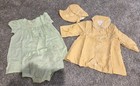 Vintage 1950s Baby Girl Clothing Lot   Sheer Organza  Hand Knits    Diaper Sets