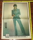 David Bowie Vintage Double Sided 1974 Poster 16 1 2 X 23 Inches Slade Glam Rock