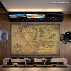 Middle Earth Map Rug     Lord Of The Rings Inspired Fantasy Room Carpet