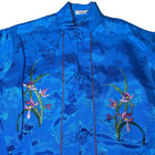 Asian Size Small Golden Bee Blue Chinese Traditional Outfit Pants   Shirt