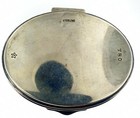 Sterling Silver Oval Ornate Engraved Snuff Pill Trinket Box american Circa 1930