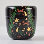 Christmas Tree Makie Natsume By Nishimura K  h       Tea Caddy With Box