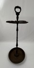 Vintage Ornate Cast Iron Umbrella Stand Entryway Cane Holder Drip Tray Antique