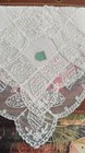 Nwt Gorgeous Vintage Netted Floral Pure Linen With Cotton Lace Wedding Hanky 10 