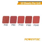 Powertec 4r13500  50 Pack  80mm X 133mm  A o Hook And Loop Sander Pad