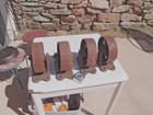 Vtg Antique Old Large Cast Iron Industrial Safe Caster Wheel Set Of 4 Heavy Duty