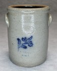 Vintage 1987 Rockdale Union Stoneware Salt Glazed Crock Schaller Iowa Est  1883