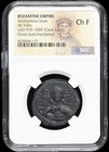 Ngc Ch F  Byzantine Empire 975-1035 Ad Jesus Christ Follis Class A2 A3 Rare Coin