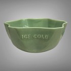 Rare Vintage 1930 s Vernonware Green Coca Cola Ice Bowl Ice Cold Coca Cola