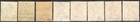 Ceylon 1888 99 Eight Stamp Mh All Surcharged