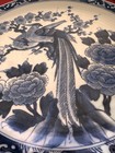1960s  12    Japanese Arita Imari Blue And White Phoenix Bird Large Charger Plate