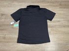 Nwt Usa Triathlon Team Mens Size M Black Performance Polo Shirt Short Sleeve