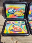 Vintage Retro Race Car Wall Art Framed Poster Print Set Of 4 Man Cave Usa Made