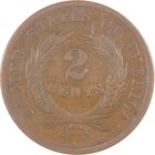 1864 Small Motto Two Cent Piece F Fine 2c Coin Sku i16984