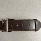 Don Hume B101 Brown Leather 2 25  Police Duty Belt Silver Buckle Stitch Size 32