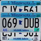 One Random Minnesota License Plate - 10000 Lakes Flat License Plate Tags
