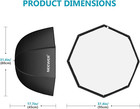 Neewer 37 5inches 95centimeters Octagon Softbox With Carrying Bag Compatible Wit