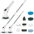 Electric Floor Cleaner White With Nylon Brush 8-in-1 Multi-functional