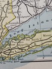  1904 Antique Railroad Map New York All Train Lines Routes Depots 11 x9  Vintage