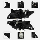 Hid Headlights 2016-2018 Lincoln Mkx W o Afs Led Drl Black Housing Left Driver