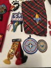 Mixed Lot Boy Scouts Uniforms Hats Sashes Patches Webelos Bear Belt  Pens   More