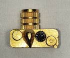 Vintage Brass Miniature Dollhouse Shadowbox Camera With Telephoto Lens 1 