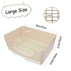 Large Rabbit Litter Box Bunny Corner Toilet Potty Trainer With Drawer Bigger    