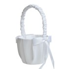 Plain Satin Knotted Flower Girl Basket Wedding Floral Wedding Accessories