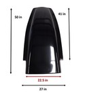 3  Bubble  pr345  Cowl Induction Hood Scoop - Black - Fiberglass