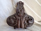 Antique 19th C  Ornate Hand-carved Oak Architectural Finial Cap Wood Scrollwork