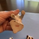 Vintage French Bulldog Mama And 3 Puppies Figurine White Brown Red Japan Stamp