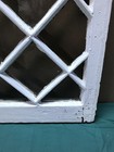 Antique Diamond Mission 31 Lite Window Sash Shabby White Chic 28x32 Vtg 1320-26b