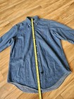 Vintage Polo Country Ralph Lauren Shirt Mens Sz L Blue Denim Button Down 90s