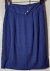 Nautical Skirt Vtg Union Usa Marnie West Junior 11 12 Royal Blue High-waist Midi