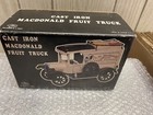 Antique Cast Iron  macdonald  Fresh Farm Produce Cooler Truck W fruit - 8 1 4    L