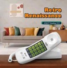 At t Telephone Push Button Corded Desk Wall Mount Home Trimline Phone White